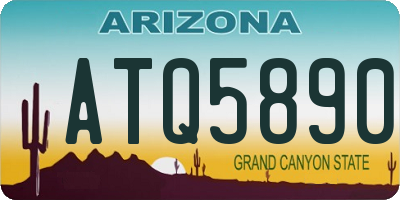 AZ license plate ATQ5890