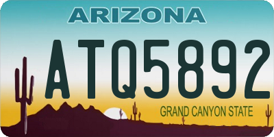 AZ license plate ATQ5892