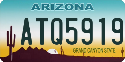 AZ license plate ATQ5919