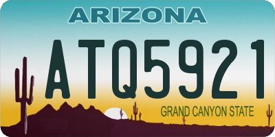 AZ license plate ATQ5921