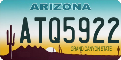 AZ license plate ATQ5922