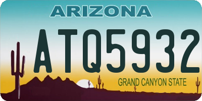 AZ license plate ATQ5932