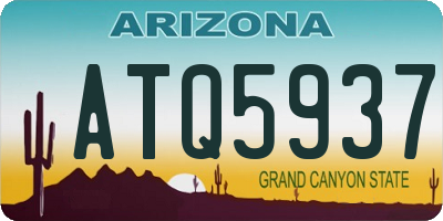 AZ license plate ATQ5937
