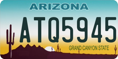 AZ license plate ATQ5945