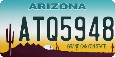 AZ license plate ATQ5948