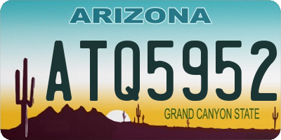 AZ license plate ATQ5952