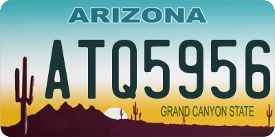 AZ license plate ATQ5956