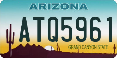 AZ license plate ATQ5961