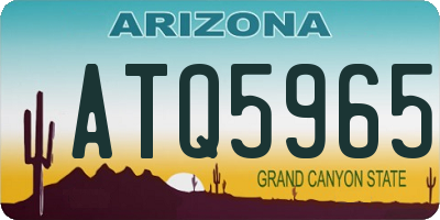 AZ license plate ATQ5965