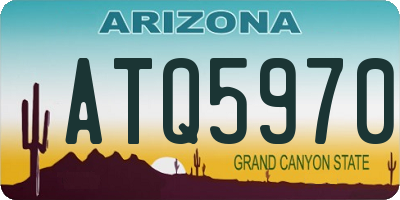 AZ license plate ATQ5970