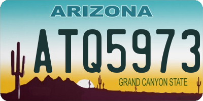 AZ license plate ATQ5973