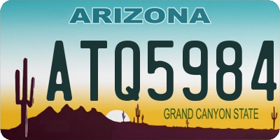 AZ license plate ATQ5984