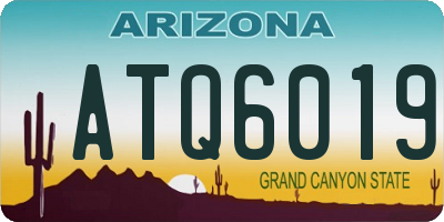 AZ license plate ATQ6019