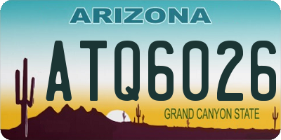 AZ license plate ATQ6026