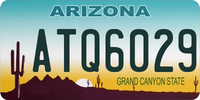 AZ license plate ATQ6029