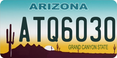 AZ license plate ATQ6030