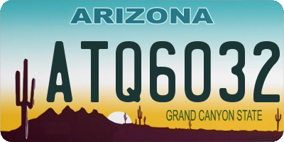 AZ license plate ATQ6032