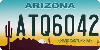 AZ license plate ATQ6042