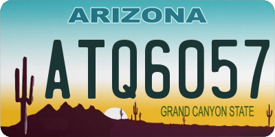 AZ license plate ATQ6057