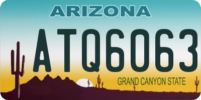 AZ license plate ATQ6063