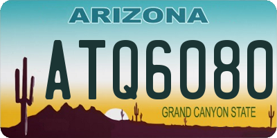 AZ license plate ATQ6080