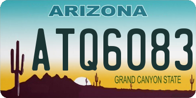AZ license plate ATQ6083