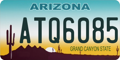 AZ license plate ATQ6085