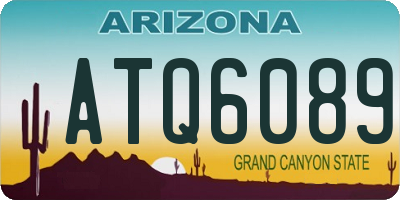 AZ license plate ATQ6089