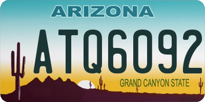 AZ license plate ATQ6092