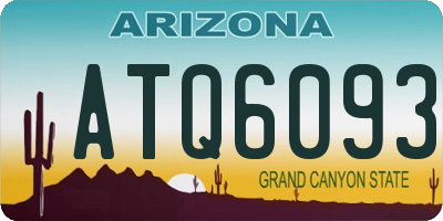 AZ license plate ATQ6093