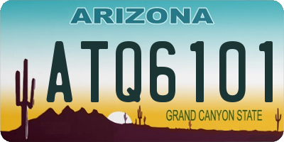 AZ license plate ATQ6101