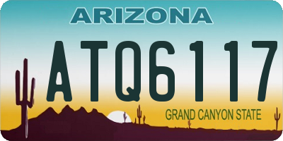 AZ license plate ATQ6117