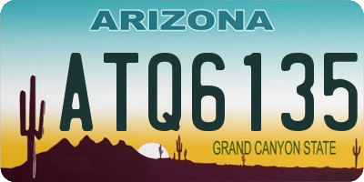 AZ license plate ATQ6135