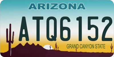 AZ license plate ATQ6152