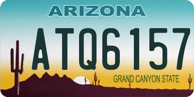 AZ license plate ATQ6157