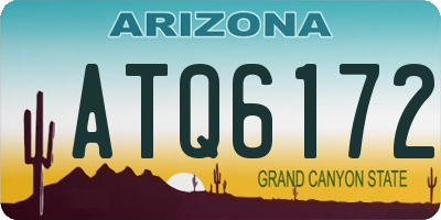 AZ license plate ATQ6172