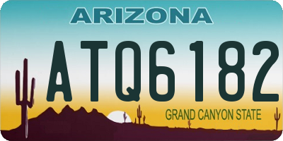 AZ license plate ATQ6182