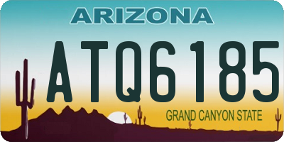 AZ license plate ATQ6185