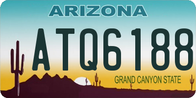 AZ license plate ATQ6188