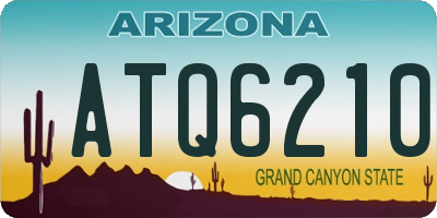 AZ license plate ATQ6210