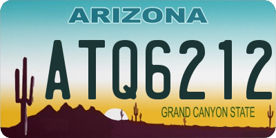 AZ license plate ATQ6212