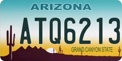 AZ license plate ATQ6213
