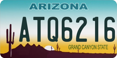 AZ license plate ATQ6216