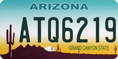 AZ license plate ATQ6219