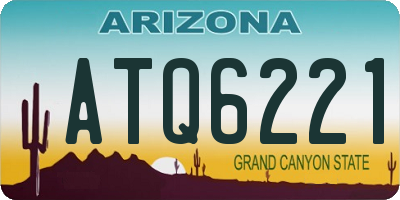 AZ license plate ATQ6221