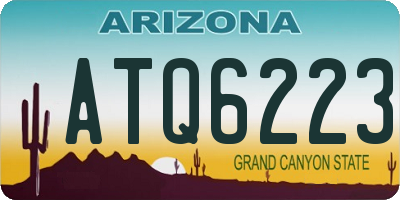 AZ license plate ATQ6223