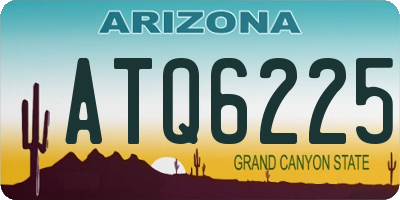 AZ license plate ATQ6225