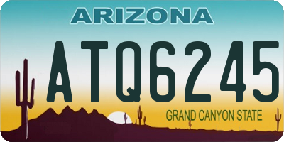 AZ license plate ATQ6245