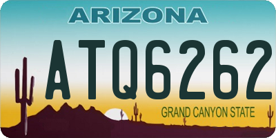 AZ license plate ATQ6262