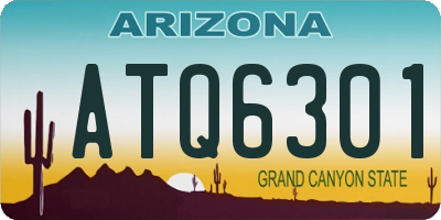 AZ license plate ATQ6301